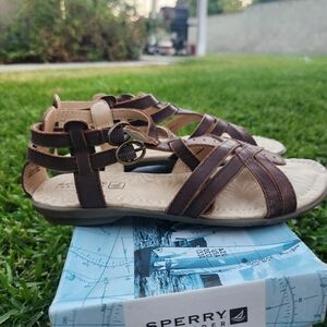 New Girls Sperry Top-sider gladiator sandals, size 2